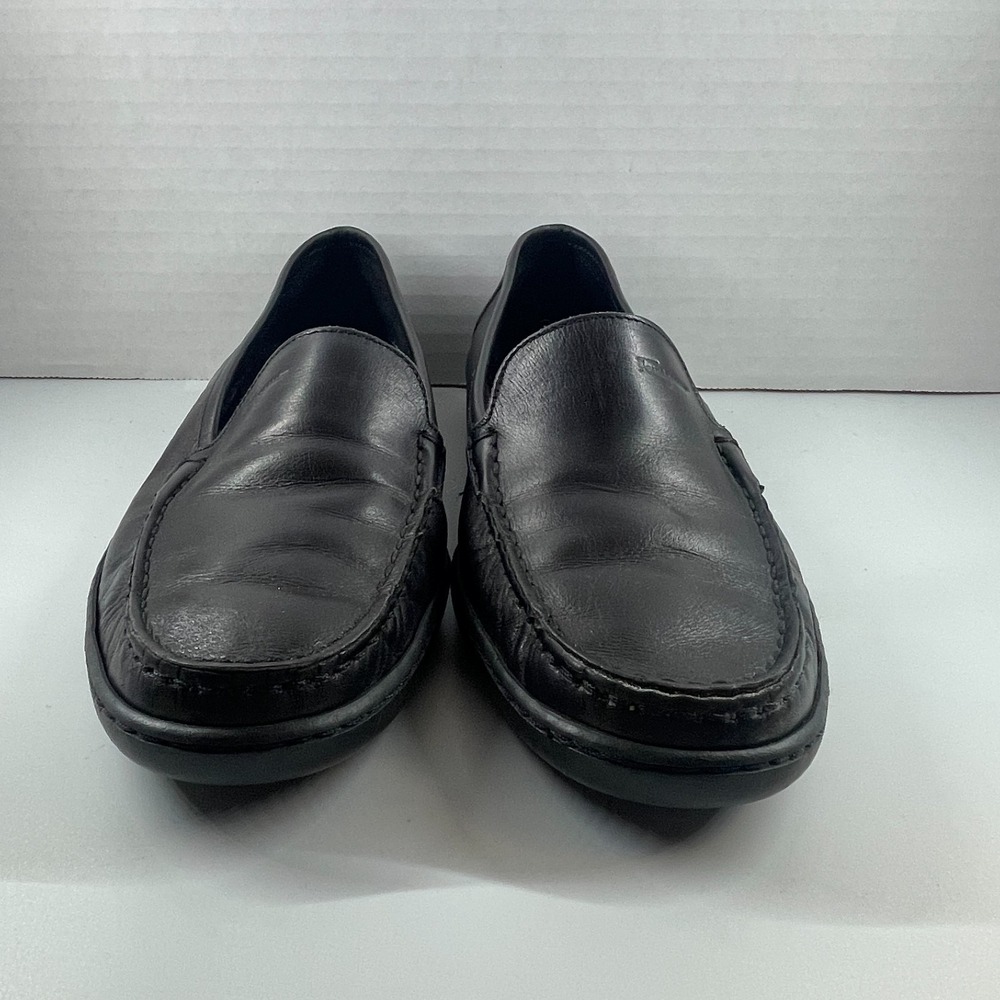 Salvatore Ferragamo Sport Penny Loafers Womens 7B Black Logo Leather
